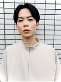 メンズ__センターパート__マッシュショート__刈り上げ__韓国ヘア