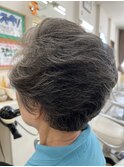 ポイントパーマのグラデーションボブ