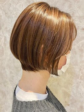 ダブルバイグリッター(W by GRITTERs) ショートボブ 丸みショートボブ チョコレートブラウン