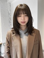 コフィー バイ メルト 吉祥寺(cofy by melt)&nbsp;【中澤彩乃】顔まわりレイヤーカットオリーブベージュカラー韓国