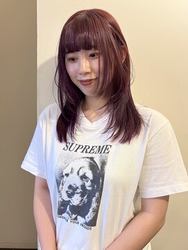 ロチカバイドールヘアー 心斎橋(Rotika by Doll hair) レイヤー×チェリーレッド ◎