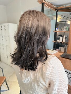 フェリア 梅田(FERIA) アンブレラカラー*グレーブラック×ミルクティーベージュ