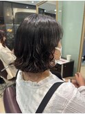 ボブパーマ/コテ巻き風パーマ/ミックスパーマ/20代