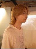 メンズボブウルフメンズミディアムレイヤーカットメンズウルフ