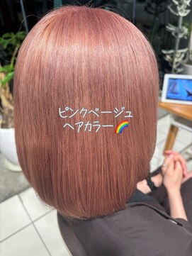 アース 武蔵境店(HAIR & MAKE EARTH) 大人可愛い雰囲気に。人気急上昇中のピンクベージュカラー!
