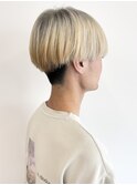 ◯ツーブロック× 透明感ブロンド×マッシュ