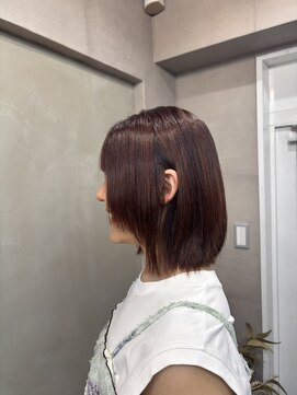 ファビ 渋谷(Fab) くびれヘア/暗めカラー/アプリコットオレンジ/縮毛矯正