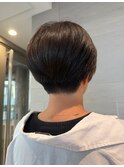 大人ショート　髪質改善　ストレートパーマ　ハンサムショート　