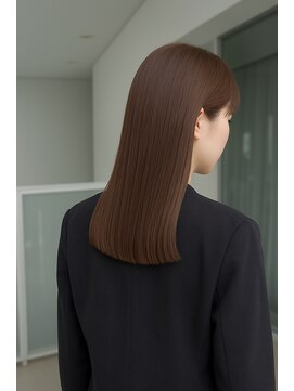 コトンアトリエ 人形町(COTON atelier) トープブラウン × 艶ストレートミディ