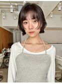 暗めカラー/韓国風巻き/レイヤーカット/髪質改善/縮毛矯正/銀座