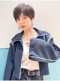 ショート/オリーブグレー/グランマッシュ/小顔/前髪/顔周り/立川