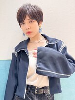 ロンド レグリーズ 立川(Lond leglise)&nbsp;ショート/オリーブグレー/グランマッシュ/小顔/前髪/顔周り/立川