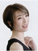 マッシュショートボブ　フェイスレイヤー　　大人ショート