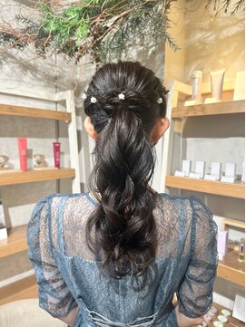 アミー 銀座(Ammy) 結婚式ヘアセット♪yu #お呼ばれヘア#ヘアセット#ヘアアレンジ