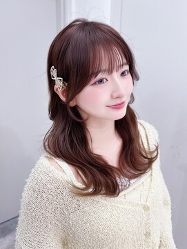 アイティーバイアルバム 松戸店(IT by ALBUM) ロング暗めカラー韓国ヘア顔周りレイヤー_F21123