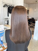 シェル 津山の手店(shel)&nbsp;20代30代40代大人可愛い髪質改善カラー艶感ストレート透明感