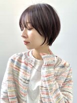 ミィ 浦和(mee)&nbsp;透明感カラー ボブ 前髪 ショート カラー ブリーチ&カラー