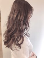 ヌイ 横浜(nui)&nbsp;ピンクアッシュ_ブランジュダブルバングネイビーカラー