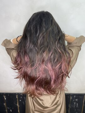 オースト ヘアー ステラ 新宿店(Aust hair Stella) 【kizashi】ケアブリーチ☆ピンクグレージュグラデーション