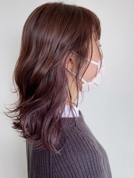 シャンプー 本店(SHAMPOO) ピンクベージュ イルミナカラー インナーカラー