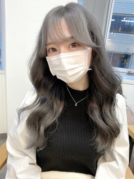 ミョンシル 2wayバング/顔周りおくれ毛/ラベンダーグレージュ