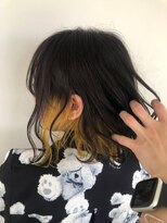 エヌプラス(N+)&nbsp;くびれヘアアプリコットオレンジ夏ハイライトカラー