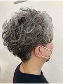 マッシュパーマ 刈り上げ