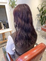 コンビネーション(combination)&nbsp;before after パーマスタイル 暖色カラー ベリーカラー