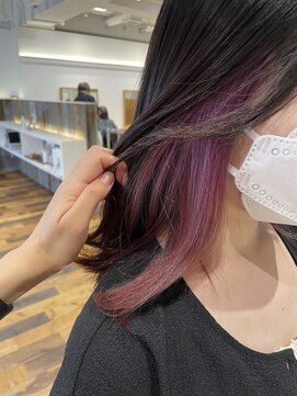 クラップス 杉田店(CLAPS) インナーカラー×ピンクパープル×ツートーンカラー