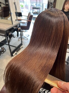 アディクト 東陽町西口(addict) うねりを抑える髪質改善縮毛矯正＿ブラウン＿ロング［東陽町］
