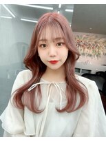 ロンド マーレ 天神大名店(Lond mare) ピンクブラウン/暖色カラー/カシスピンク/韓国ヘア/顔周りカット