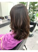 斜めバング/グレージュカラー/デザインカラー/眉毛/銀座/東銀座