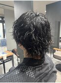 ハイライト/マッシュパーマ/ウルフ/アッシュブラック/柏/MEN'S