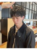 ニュアンスパーマのメンズマッシュショート