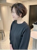 絶壁解消/ひし形/くびれ/大人ショートボブ/60代50代40代