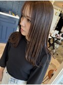 大人かわいいシースルーバング
