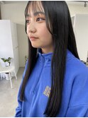 ★黒髪ストレート顔周りカット