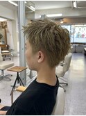 スパイキーショート/短髪ハイトーン/学割カット/メンズショート