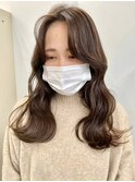 ダブルカラーミルクティーベージュカラーケアブリーチ韓国ヘア