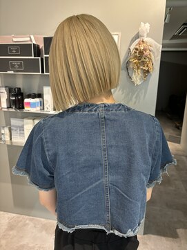 ポノ(po_no) タッセルボブハイトーンブロンド