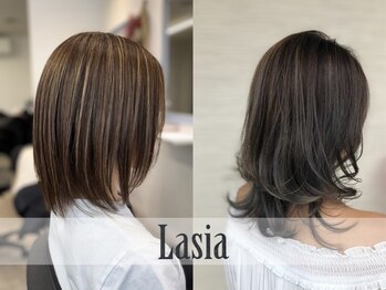 ヘアーサロン ラシア(hair salon Lasia)の写真/白髪染めでも明るく染まる☆色味を楽しみたい方に♪白髪カバーをしながら、オシャレを楽しめる！