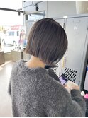 #大人のミニボブ#カーキベージュ