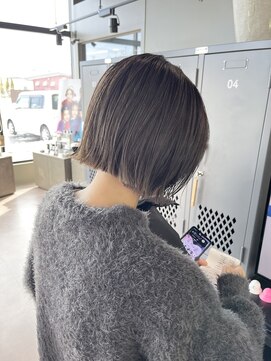 カンゴールサロン 郡山ノース(KANGOL) #大人のミニボブ#カーキベージュ