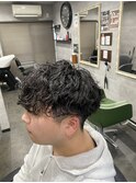 滋賀/南草津/メンズ美容室/波巻きツイストスパイラルパーマ