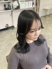 エトワ 新宿(ETOWA) 10代20代◎シースルーバング×ブルーブラック