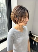 ひし形ショート/ショートボブ/前髪長め