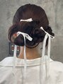 ラック 本厚木店(LUCK)&nbsp;リボンを使った個性的なカチモリアレンジ