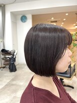 エンタリティリット(entality lit)&nbsp;ほんのりパープルブラウンカラー×ぷつっとボブ