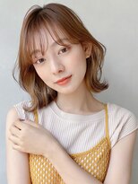 レア 表参道(L'ea)&nbsp;大人ガーリーダークアッシュミディアムレイヤー似合わせカット