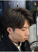 メンズマッシュフェザーパーマ